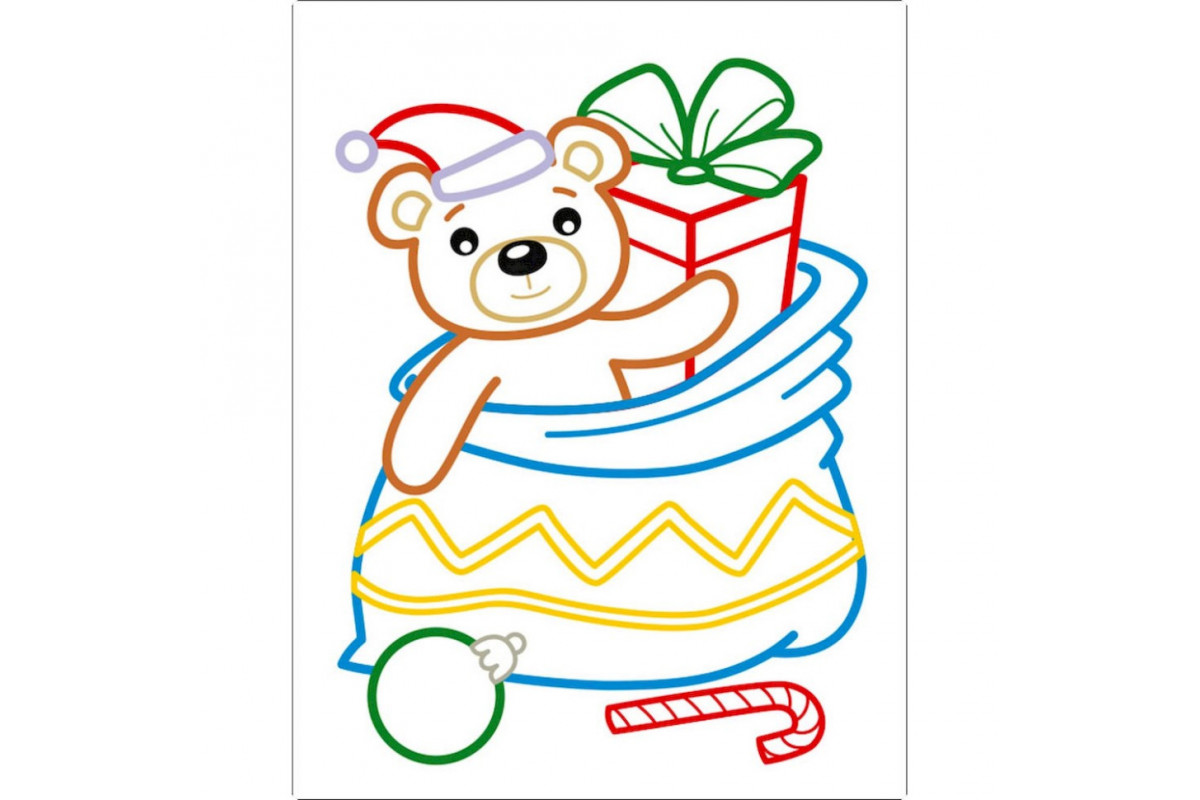 Дитяча книжка-розмальовка "Солодкі свята" 18713 з кольоровим контуром