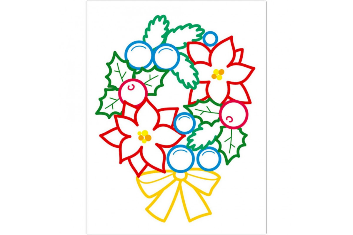 Дитяча книжка-розмальовка "Солодкі свята" 18713 з кольоровим контуром