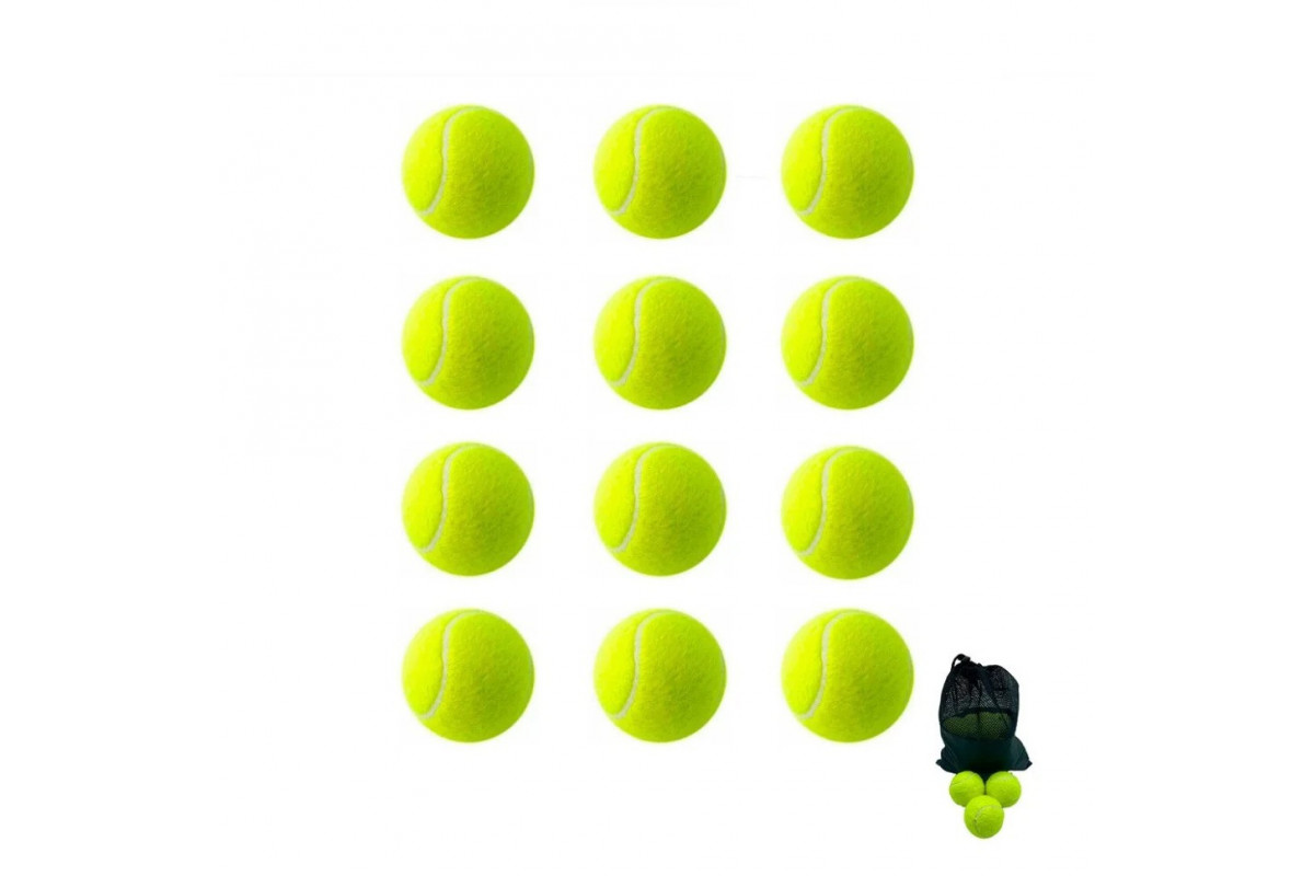 Набор мячей для большого тенниса SWDN Tennis Ball NE-TT-12 в чехле 12 штук