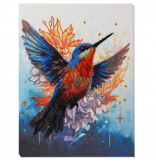 Набор для вышивания бисером "Красочный взмах крыла" AB-901 на натуральном холсте