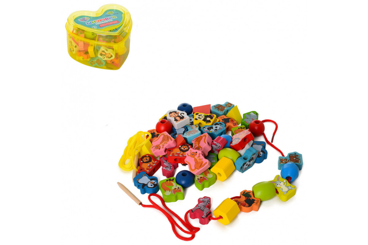 Развивающая игрушка Шнуровка бусы MD 0344 в банке