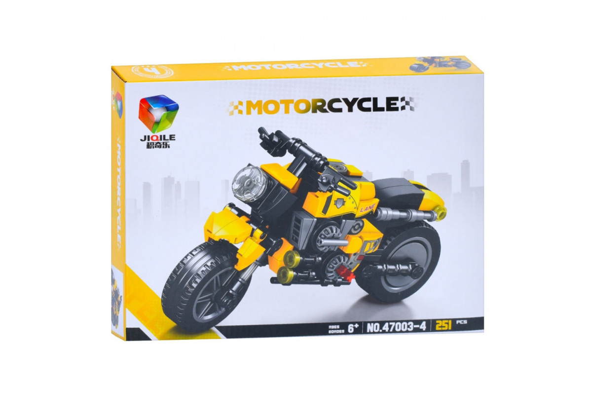Детский конструктор "Мотоцикл" 47003-4, 251 элемент