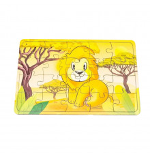 Детский деревянный пазл Царь зверей Арт-10023, 20 элементов