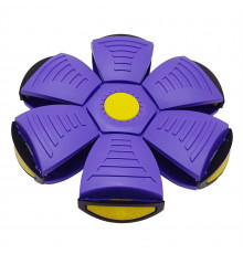 Летящий трансформерный мяч 1002-3(Dark-Violet) светится