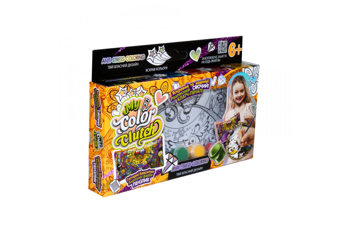 Пенал разрисовка "My color Clutch" Danko Toys  CCL-01-01U Две совы