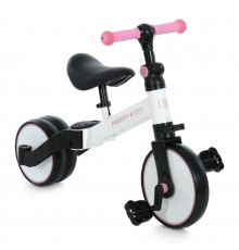 Детский велосипед-беговел MBB 1008 white pink 10 дюймов