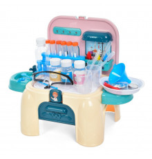 Детский игрушечный набор доктора DK666-12D, стаканы, баночки, пробирки