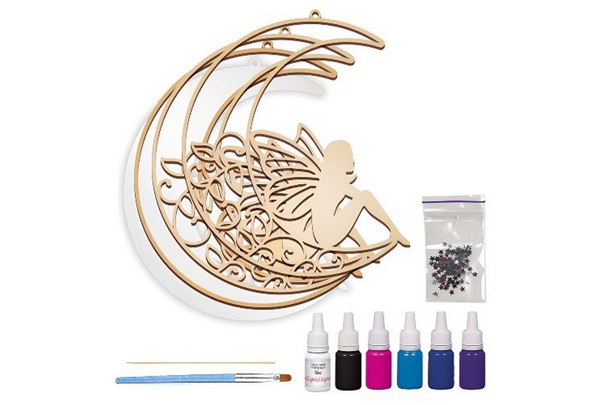 Набор для витражной живописи по номерам "Красивая сказка" FDSGK-12