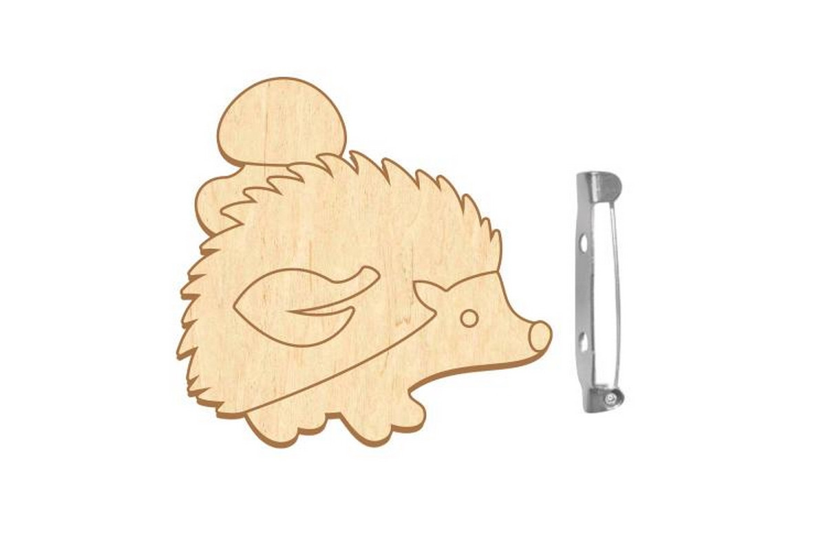 Заготовка брошки для розфарбовування "Їжачок" FDZB-094