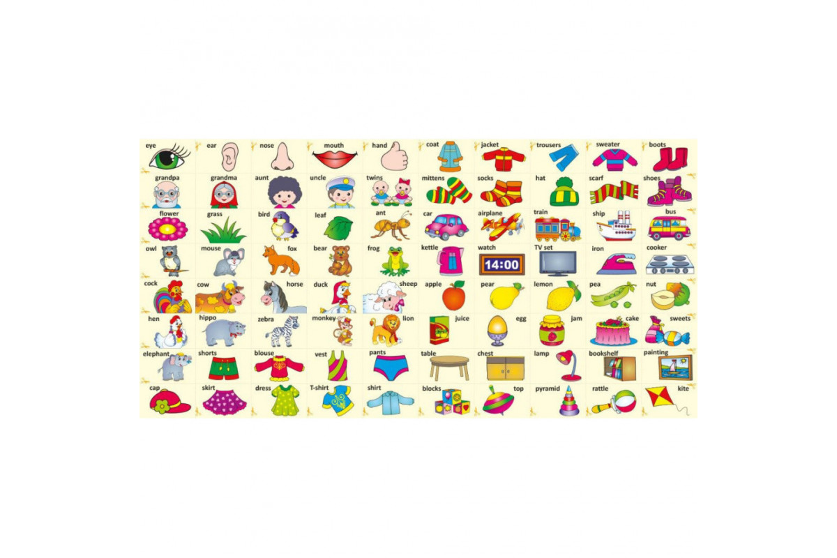 Дитяча книга Розвивалочка "Вивчаємо English" 1581003, 80 наліпок