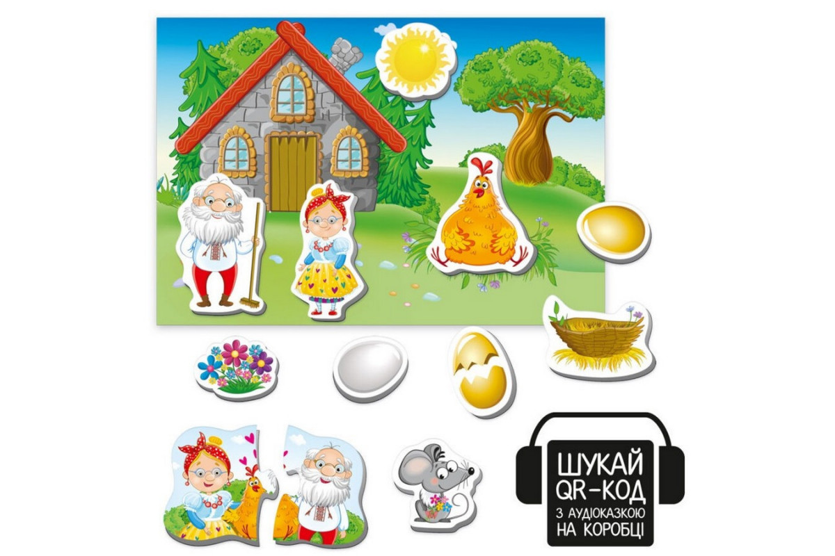 Детский развивающий магнитный театр "Курочка Ряба" VT3206-39 с аудиосказкой Сказочные голоса