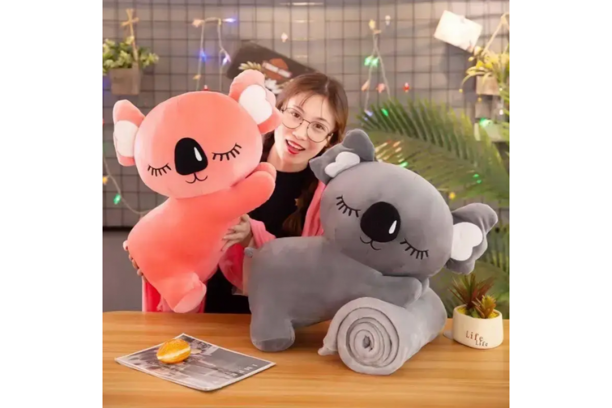 Детская мягкая игрушка "Коала" L1129(Pink) игрушка с пледом, размер 50 см