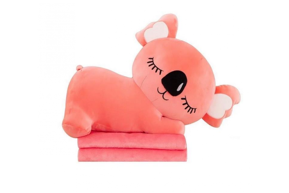 Детская мягкая игрушка "Коала" L1129(Pink) игрушка с пледом, размер 50 см