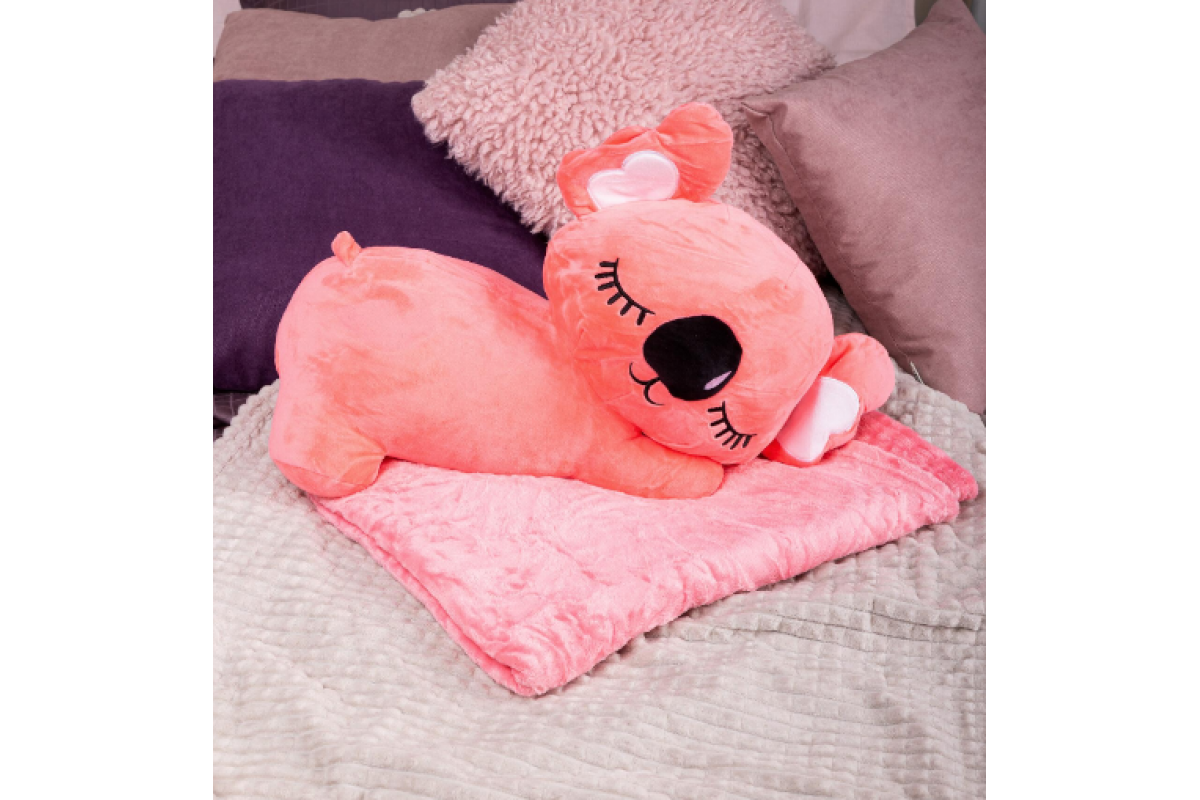 Детская мягкая игрушка "Коала" L1129(Pink) игрушка с пледом, размер 50 см
