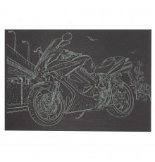 Гравюра А5 "Мотоцикл-2" ГрА5з-9 эконом вариант в пакете 21 х 14,8 см