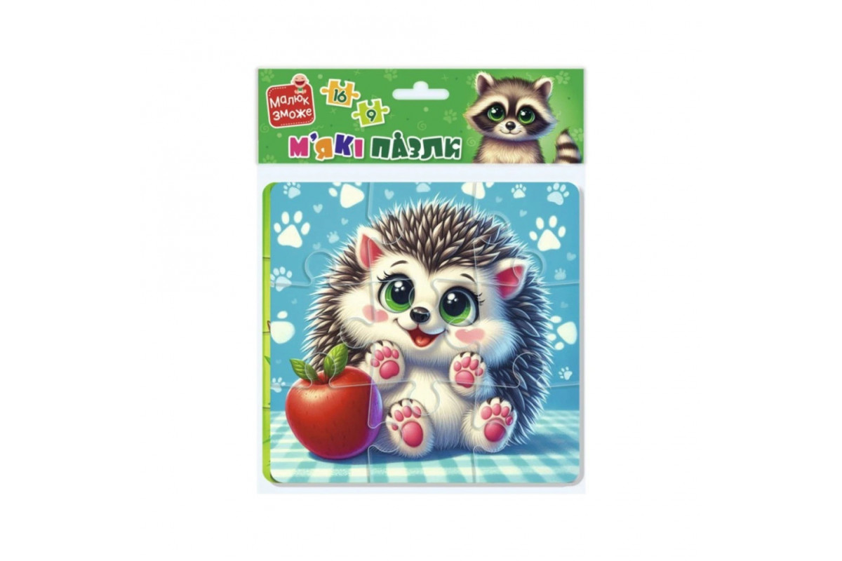 Детский мягкий пазл "Енот и ежик" VT1102-36, 25 элементов