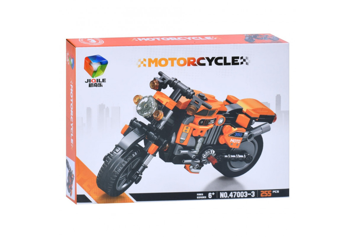Детский конструктор "Мотоцикл" 47003-3, 255 элементов