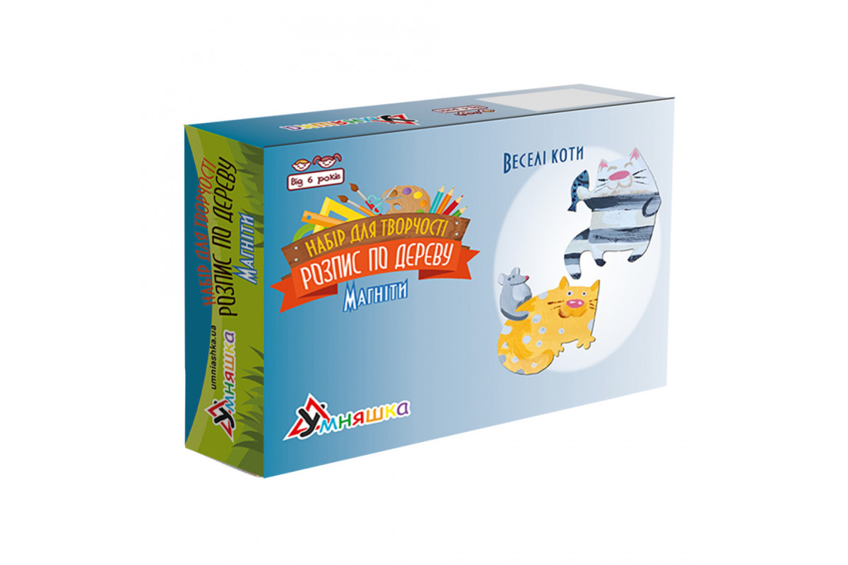 Набір дитячої творчості Розпис по дереву "Магніти-веселі коти" РД-011