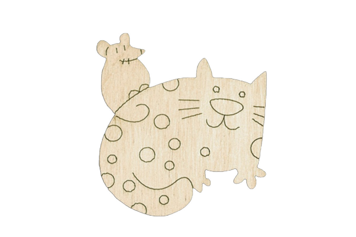 Набір дитячої творчості Розпис по дереву "Магніти-веселі коти" РД-011