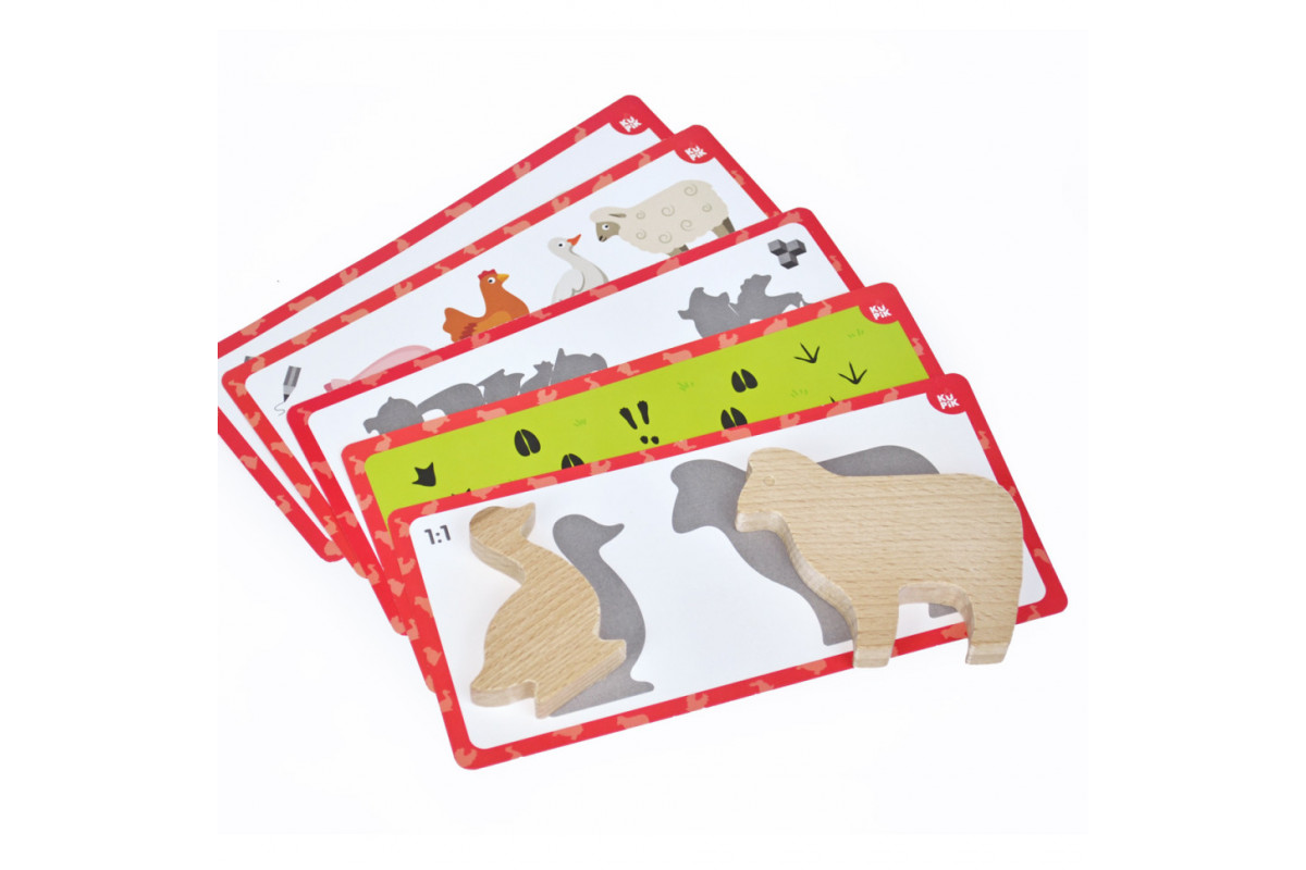 Дерев'яний ігровий набір "Фігурки тварин" Igroteco 900521, 17 деталей