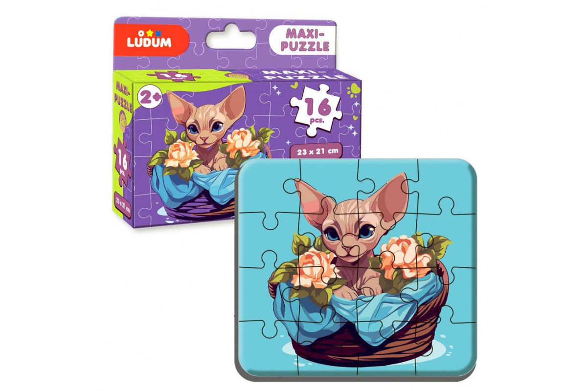 Пазл детский макси "Котик 2" ME5032-03, 16 крупных элементов