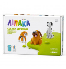 Набор пластилина "Собаки-Друзья: Далматинец Турбо, Лабрадор Ням-Ням, Бигль Воки" ЛИПАКА 60058-UA01 самостоятельно затвердевает