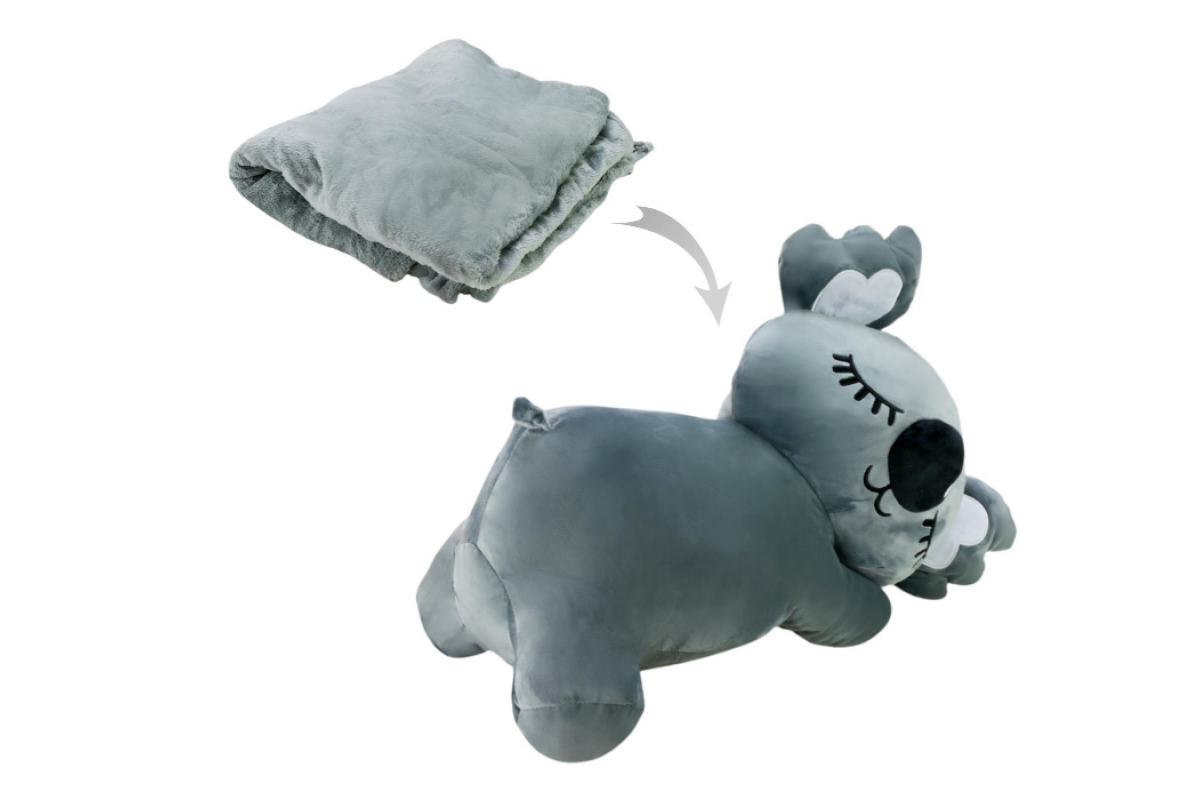 Детская мягкая игрушка "Коала" L1129(Grey) игрушка с пледом, размер 50 см
