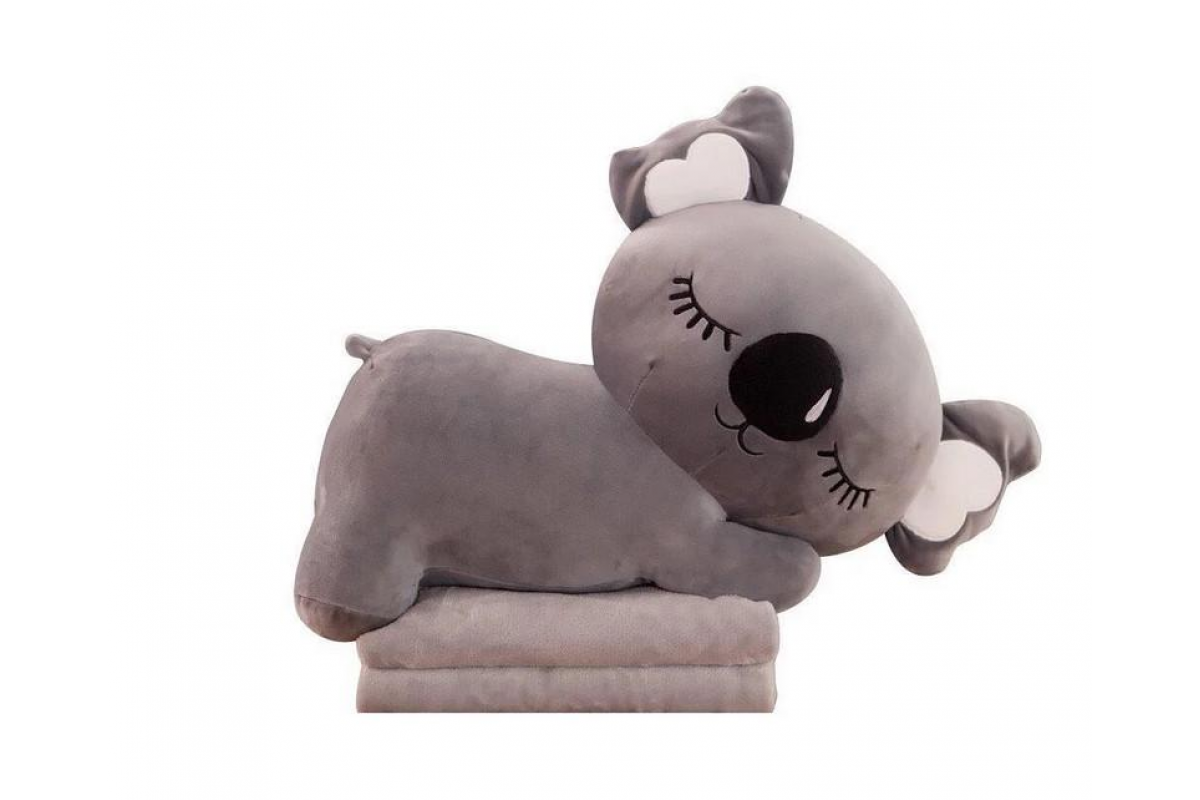 Детская мягкая игрушка "Коала" L1129(Grey) игрушка с пледом, размер 50 см