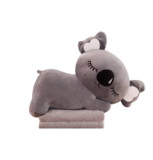 Дитяча м'яка іграшка "Коала" L1129(Grey) іграшка з пледом, розмір 50 см