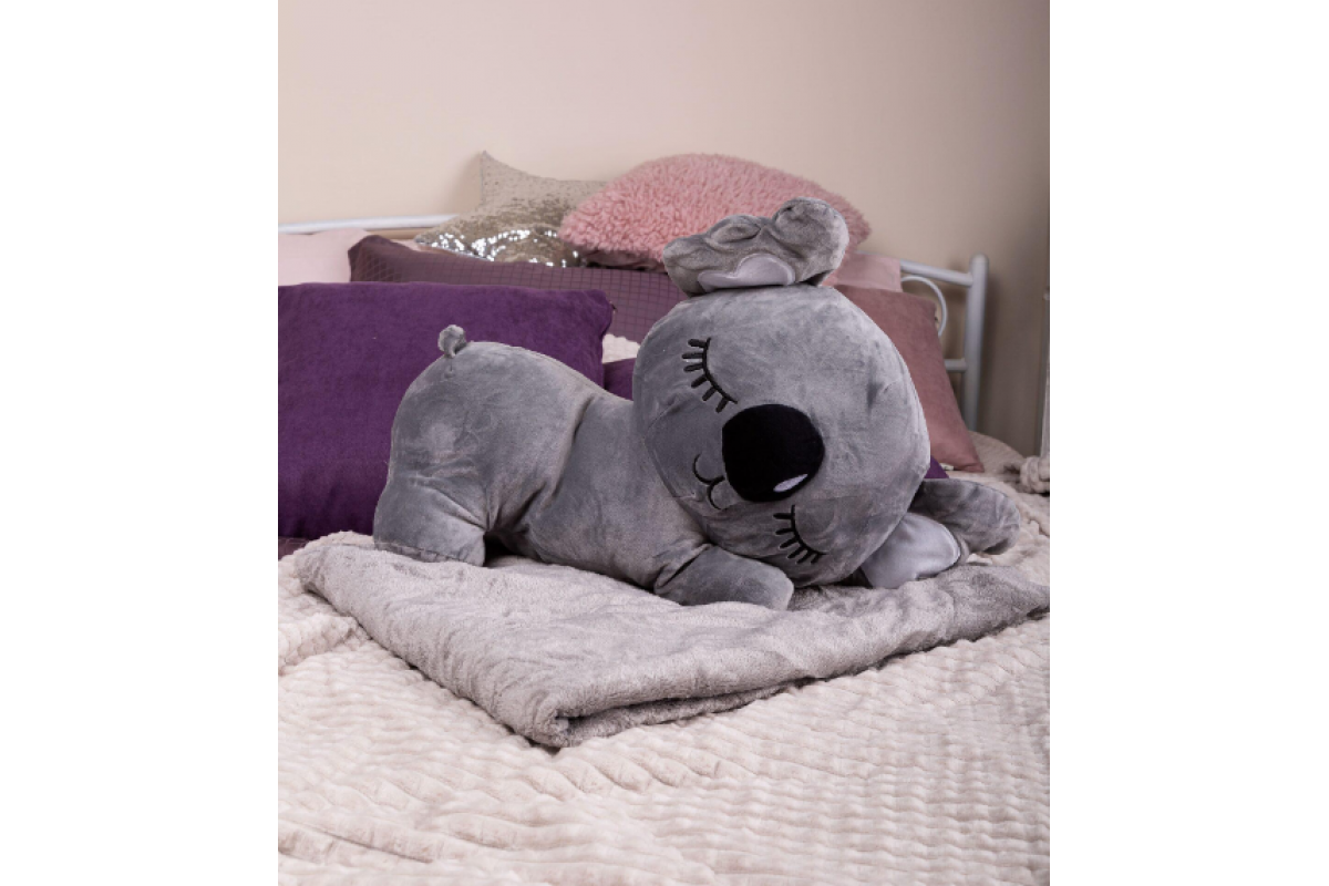 Детская мягкая игрушка "Коала" L1129(Grey) игрушка с пледом, размер 50 см