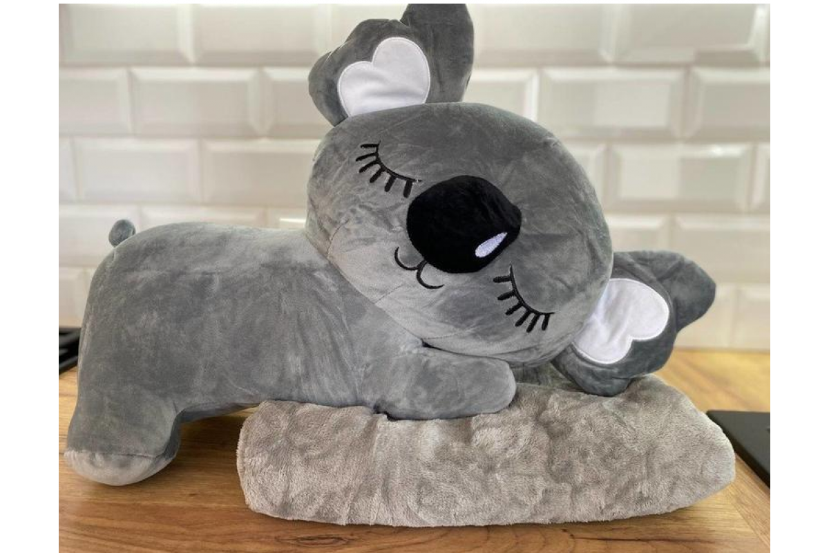 Детская мягкая игрушка "Коала" L1129(Grey) игрушка с пледом, размер 50 см