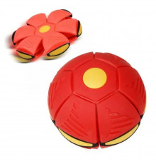 Летящий трансформерный мяч 1002-3 светится Красный