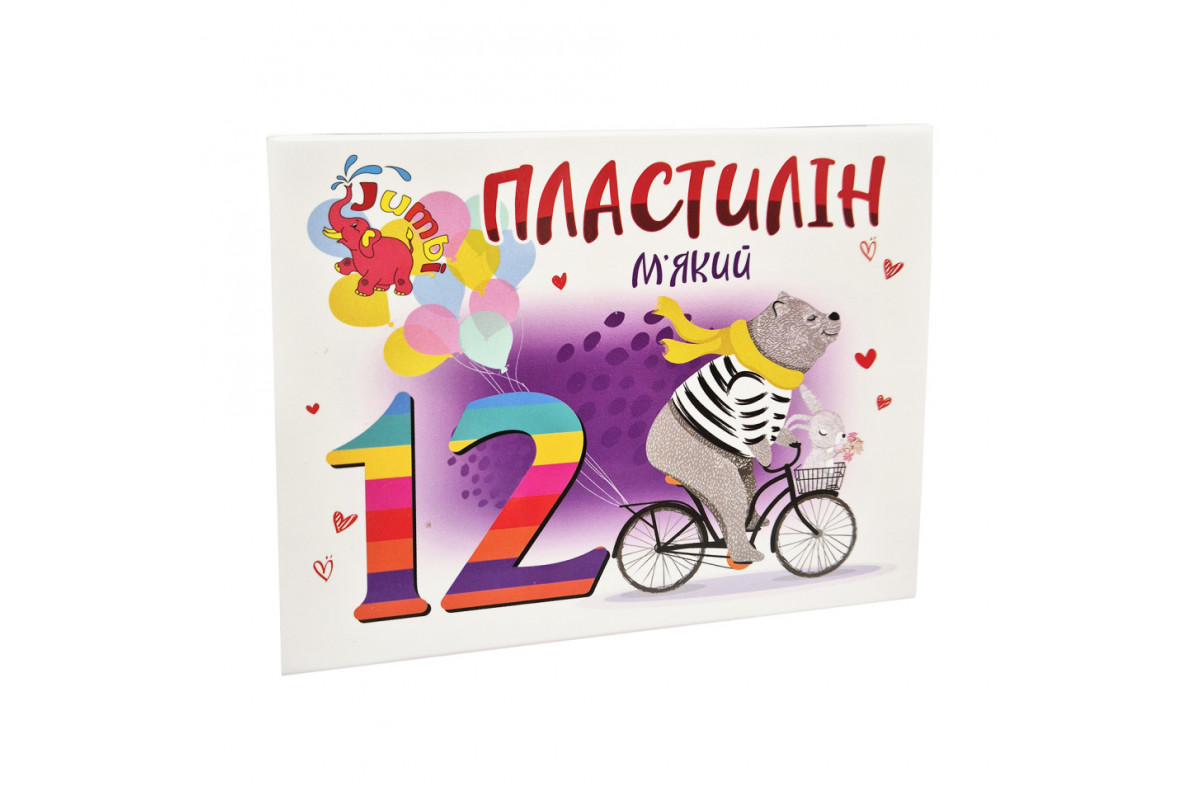 Детский мягкий пластилин КТ 230604, 12 цветов