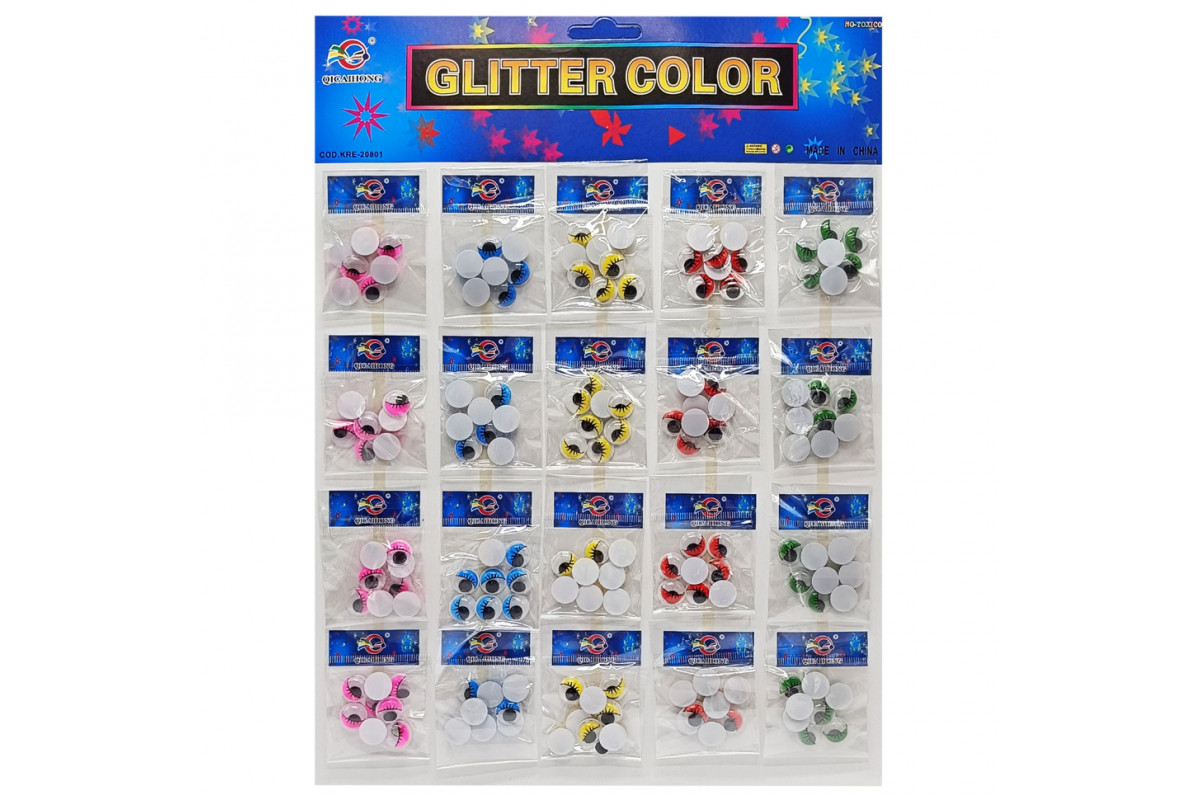 Творчий набір для аплікацій "Очі" 929447, 5 кольорів