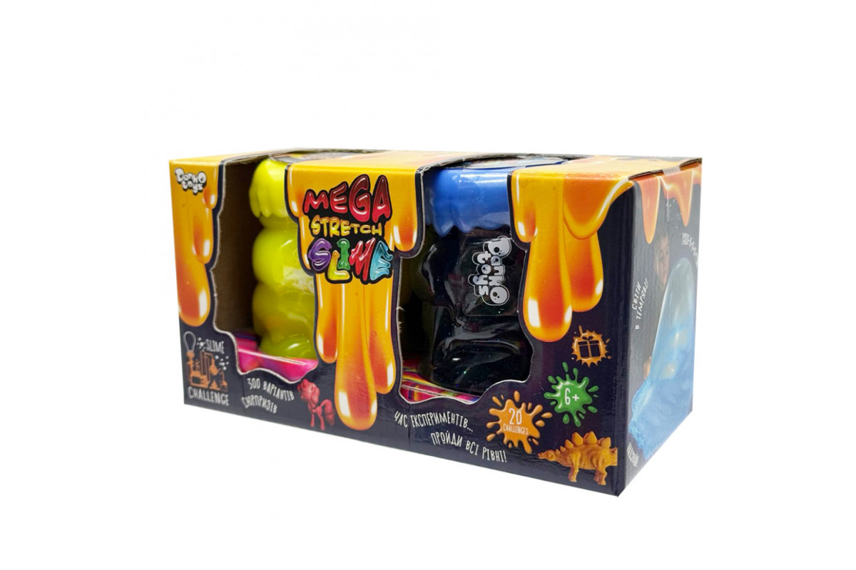 В'язка маса "Mega Stretch Slime" SLM-11-01U(Yellow-Blue) 2 банки