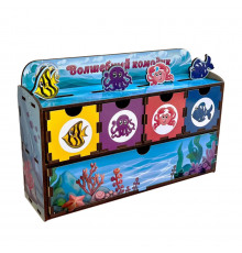 Деревянная настольная игра "Морские жители-1" Ubumblebees (ПСД003) PSD003 сортер-комодик