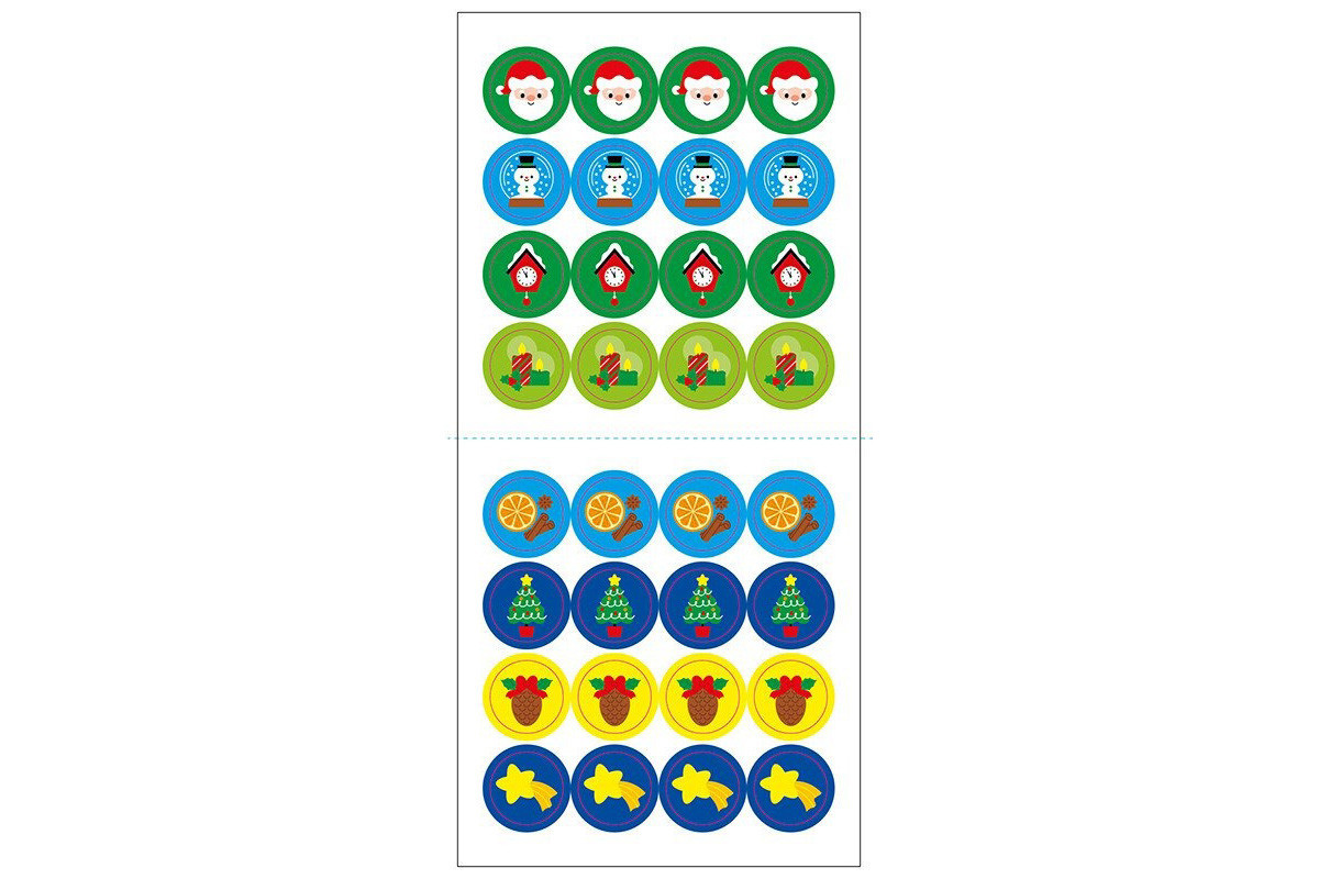 Мозаика из наклеек для малышей "Санта" 166068, 8 страниц