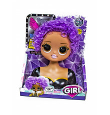 Игрушечная кукла для причесок и мейкапа LOL LK1071, 4 вида Фиолетовые волосы