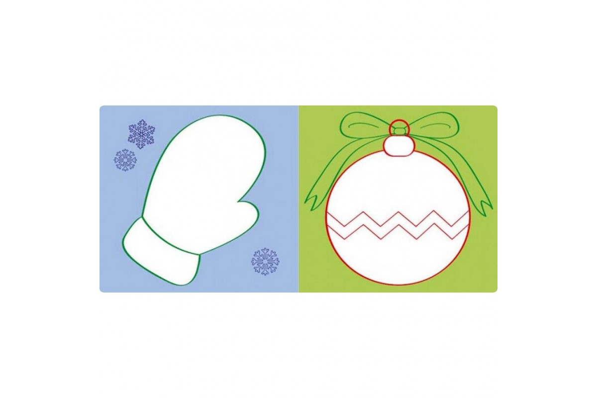 Развивающая книжка Наклейки-картинки "Новый год" 668010, 8 страниц