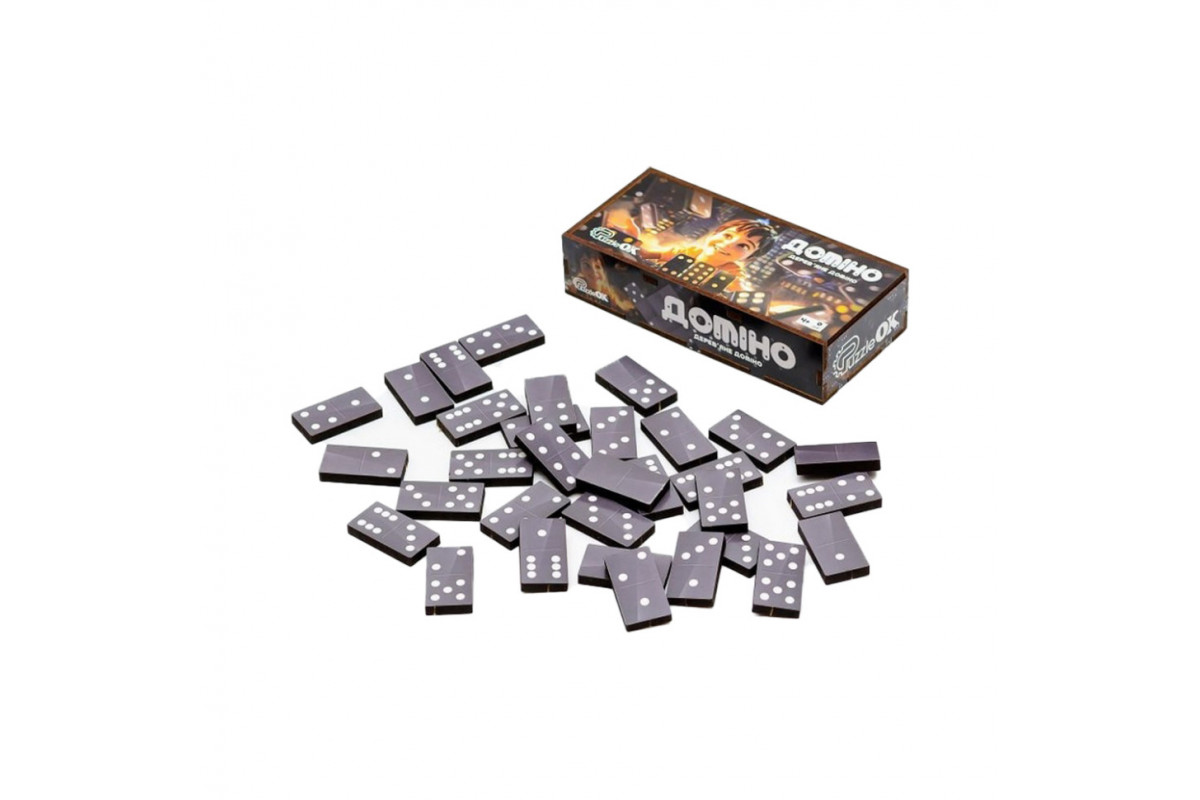 Деревянная настольная игра "Домино" Puz-22929, 28 элементов