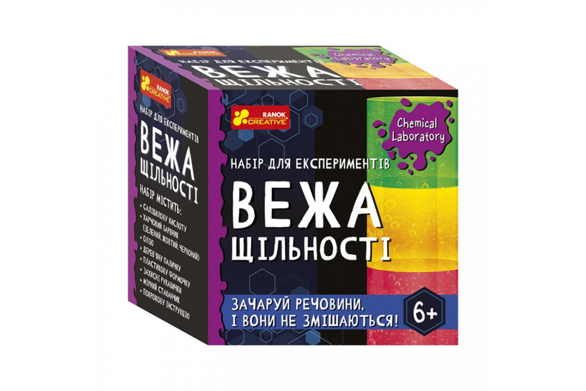 Детский набор для экспериментов "Башня плотности" Ранок 10138036У Укр
