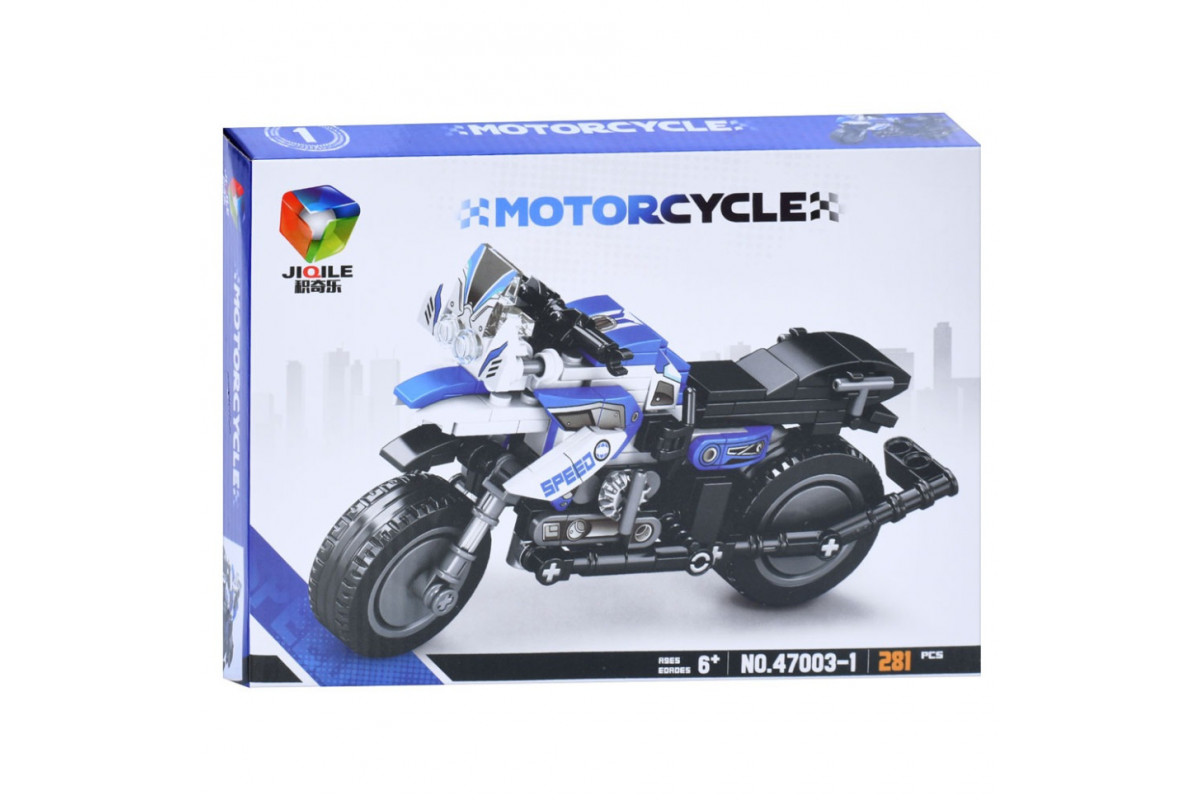 Детский конструктор "Мотоцикл" 47003-1, 281 элемент