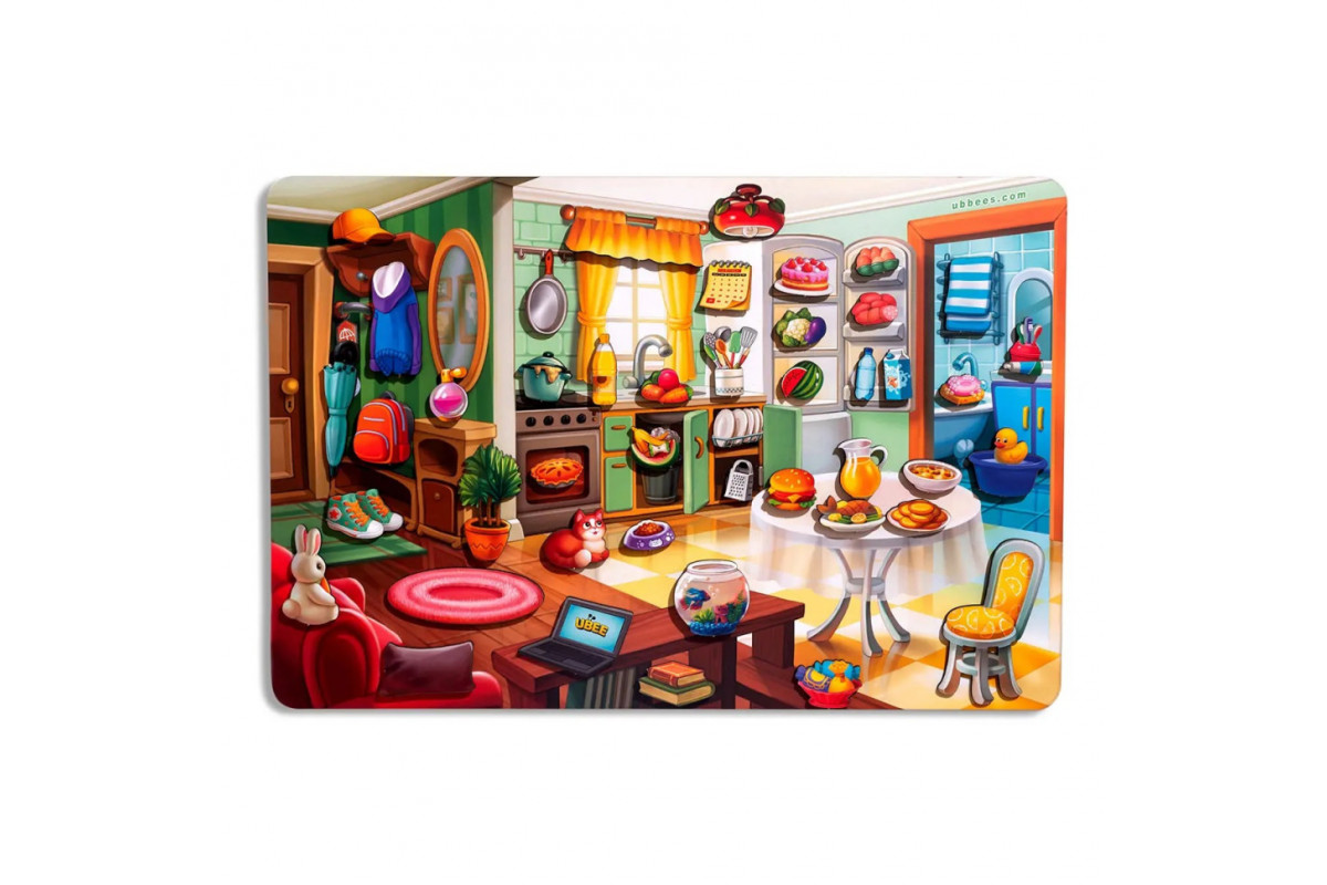 Деревянный пазл-вкладыш "Наведи порядок в комнате и накорми Ваню" (ПСД271) PSD271