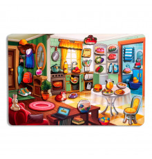 Деревянный пазл-вкладыш "Наведи порядок в комнате и накорми Ваню" (ПСД271) PSD271