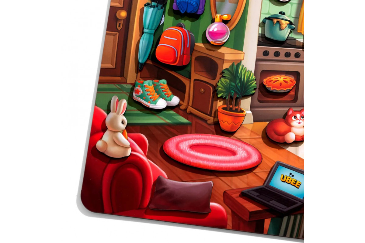 Деревянный пазл-вкладыш "Наведи порядок в комнате и накорми Ваню" (ПСД271) PSD271