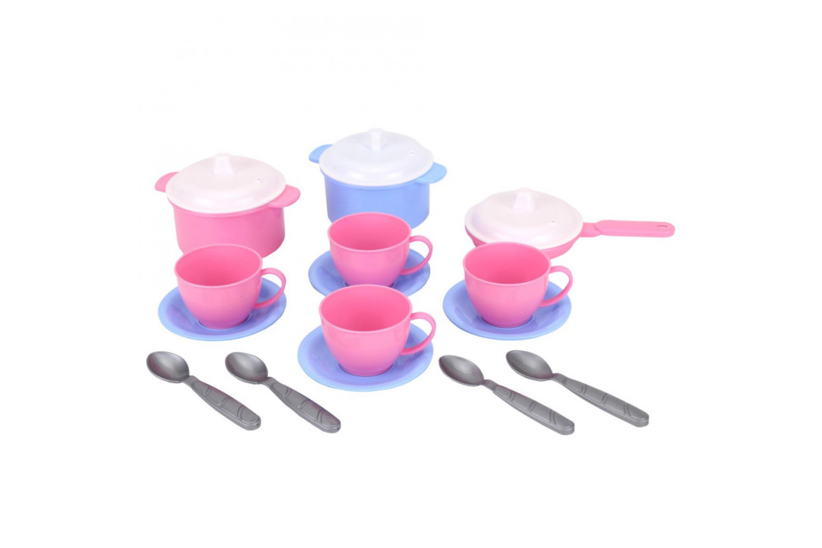Игрушка посуда "Маринка 1 ТехноК", арт. 2209TXK(Pnk) 15 Предметов