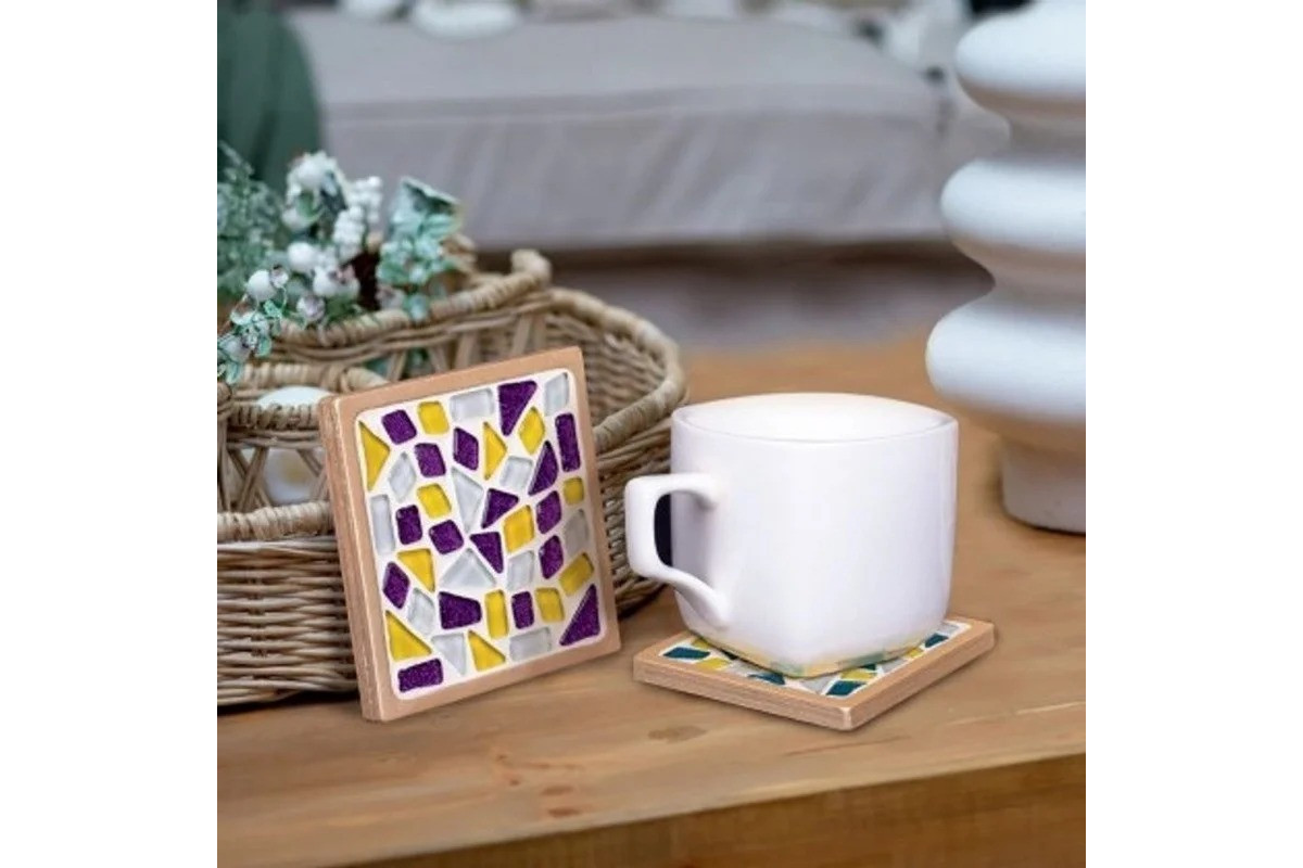 Набір для скляної мозаїки "Підставки для чашок" MA1002 квадратні