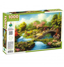 Пазл классический "Каменный мост в саду" 84979, 1000 элементов