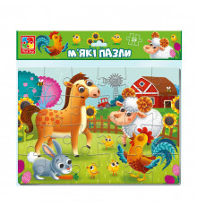 Детские мягкие пазлы «Ферма» VT1102-31, 24 элемента.