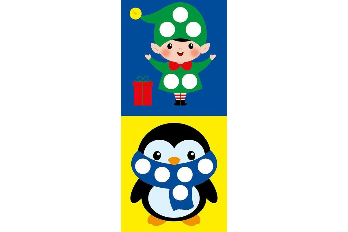 Мозаика из наклеек для малышей "Снеговик" 166069, 8 страниц